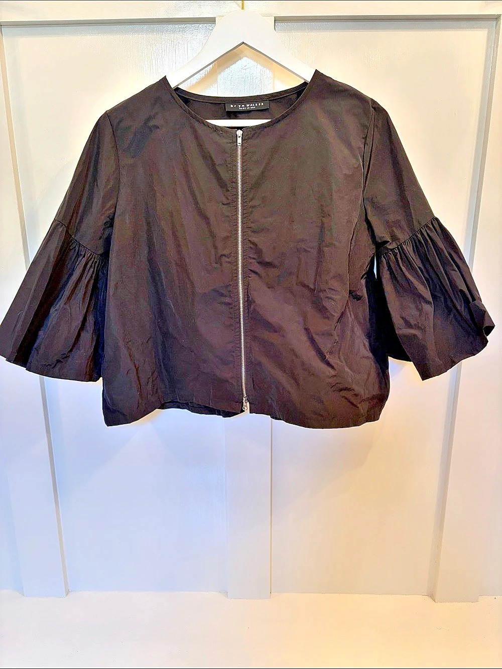 bryn WALKER Frida Jacket in Memory Crunch Black Zipper Jacket, XS